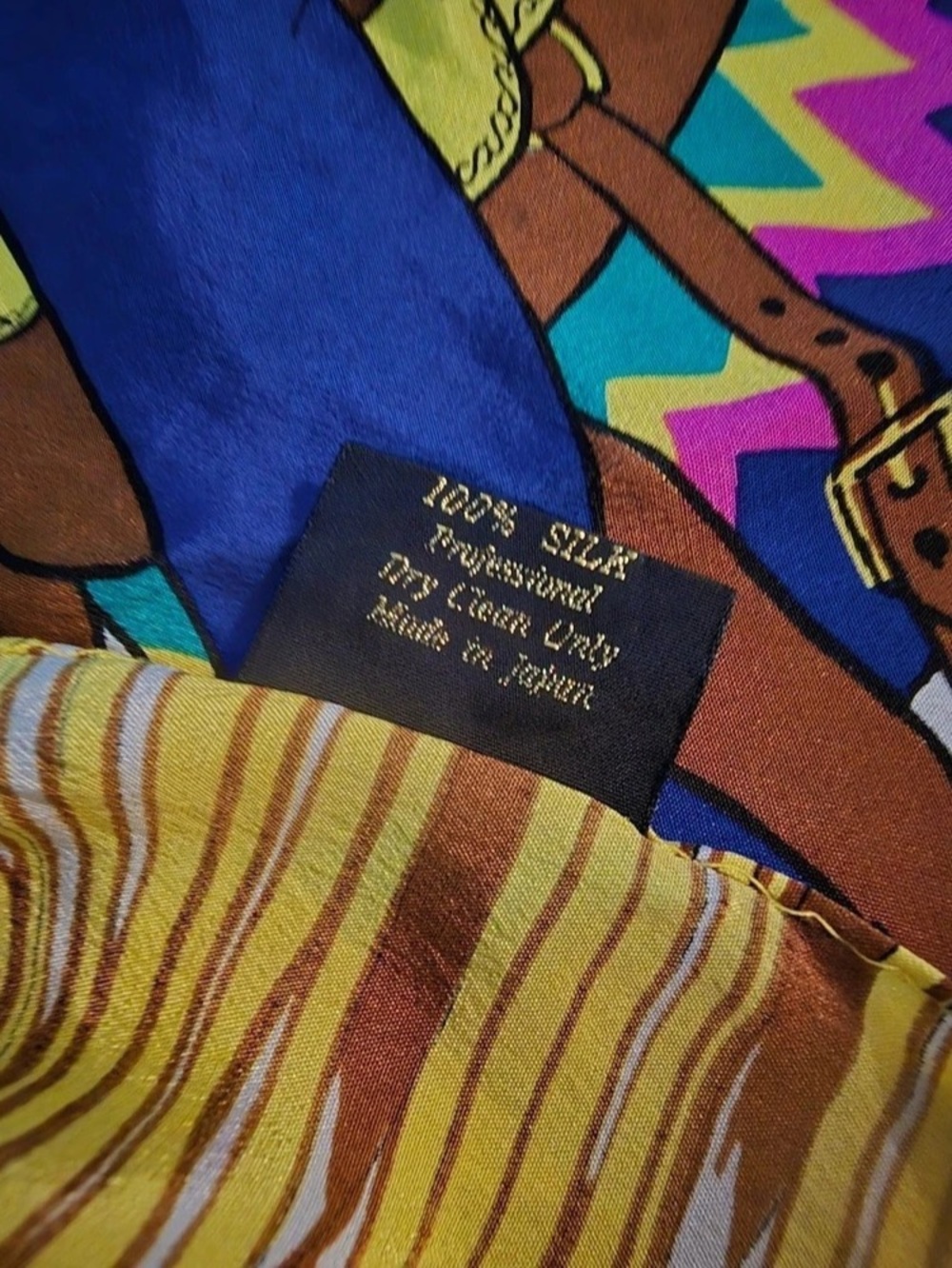 Vintage Bob Mackie Wearable Art Bronco Billy Western Silk Scarf Pink & Blue - Picture 6 of 9